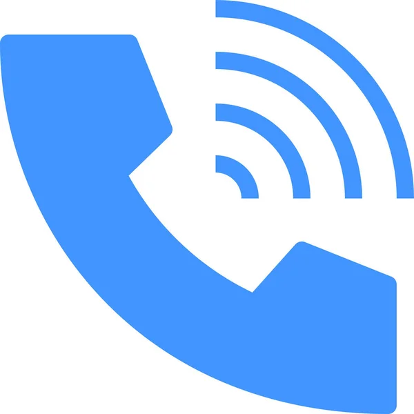 Düz Biçimli Iletişim Telefon Simgesi — Stok Vektör