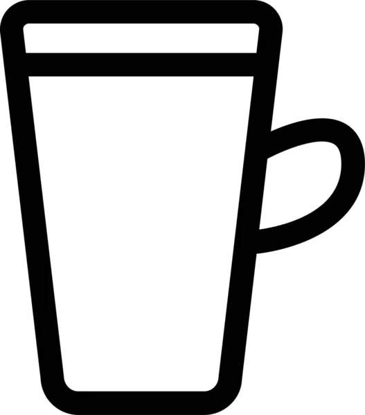 Значок Чашки Кофе Обтекаемом Стиле — стоковый вектор
