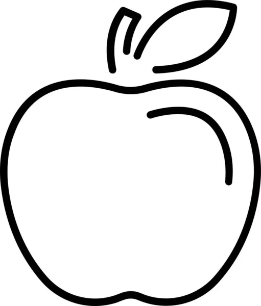 Иконка Яблочных Фруктов Стиле Набросков — стоковый вектор