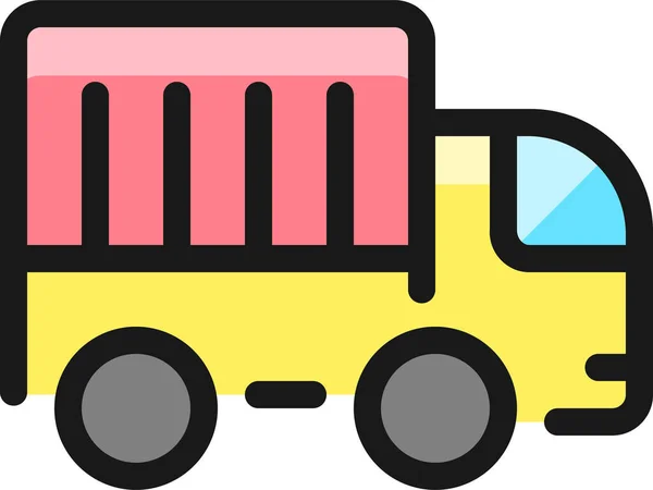 Lieferwagen Symbol Mit Ausgefüllten Umrissen Stil Mit Ausgefüllten Umrissen — Stockvektor