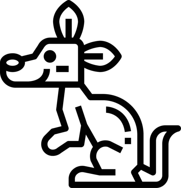 Animal Kangaroo Mammal Icon Animal Category — Stock Vector