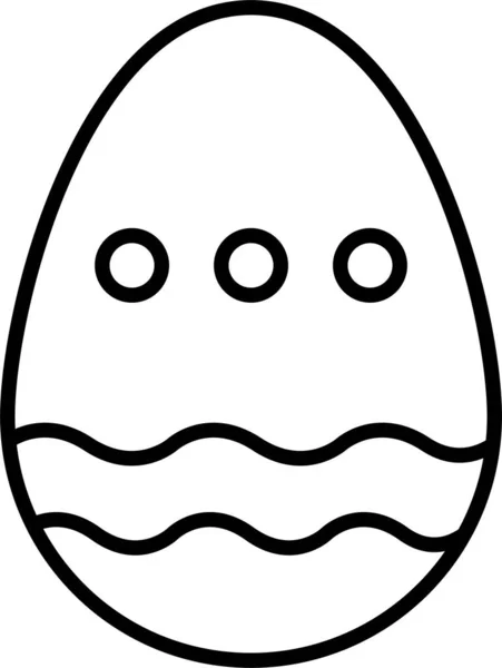 Ikona Velikonočního Vajíčka Stylu Osnovy — Stockový vektor