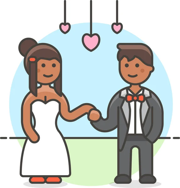 Brautzeremonie Tanz Ikone Der Kategorie Liebe Romantik — Stockvektor