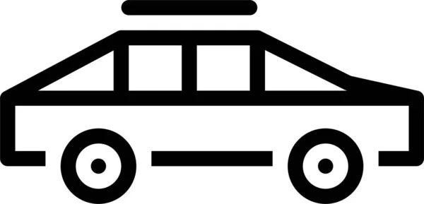 Taxi Coche Taxi Icono Estilo Esquema — Archivo Imágenes Vectoriales