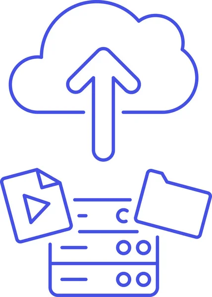 Cloud Computing Icono Internet Categoría Infraestructura — Archivo Imágenes Vectoriales