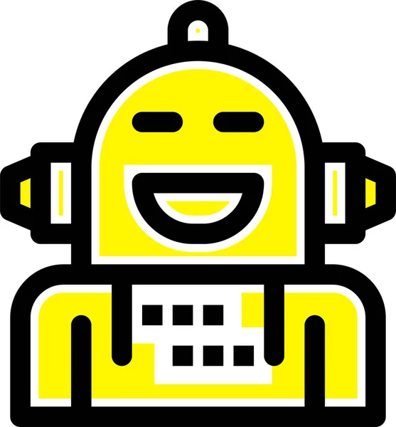 Icona Emozione Artificiale Android Nella Categoria Istruzione Scuola Apprendimento — Vettoriale Stock