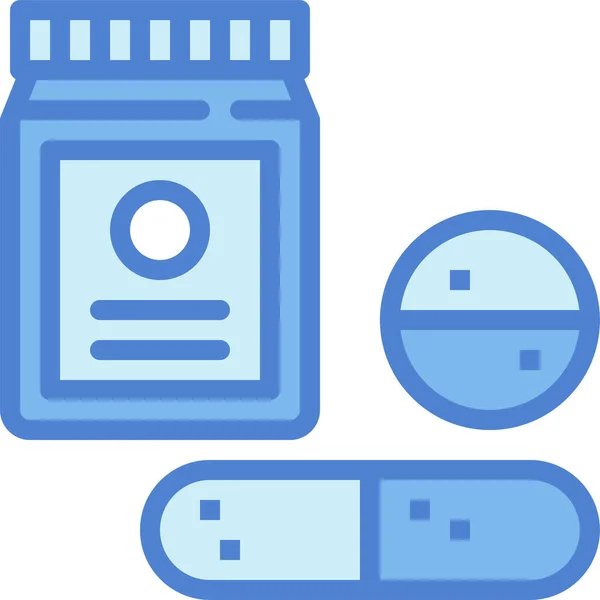 Drug Drugs Medication Icon Filled Outline Style — Stock Vector