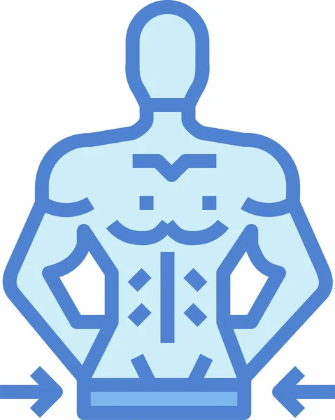 Abdominales Icono Del Cuerpo Del Vientre — Vector de stock