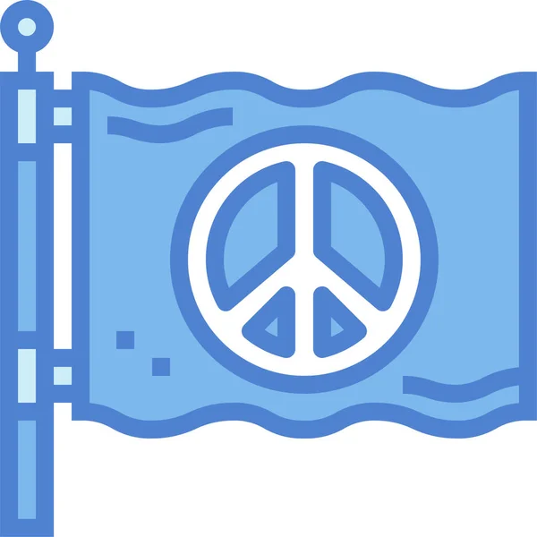 Flagge Liebe Frieden Ikone Kultur Gemeinschaften Kategorie — Stockvektor