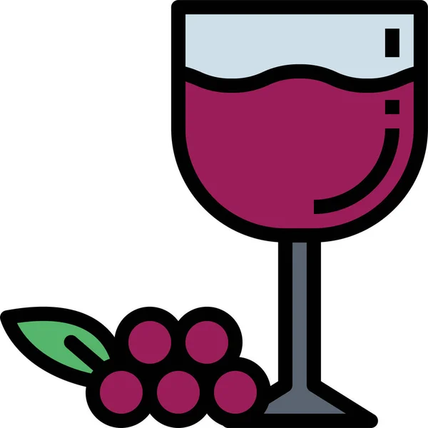 Іконка Винограду Категорії Харчових Напоїв — стоковий вектор