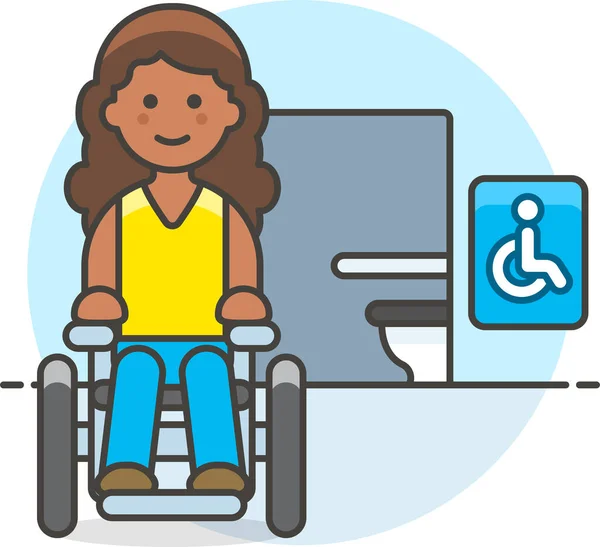 Icône Handicap Aide Accessible Dans Style Contour Rempli — Image vectorielle