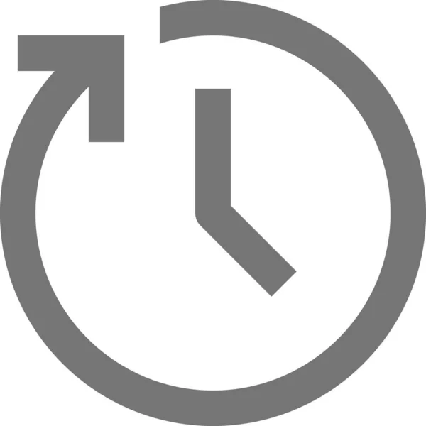 Bankpfeil Uhr Symbol Umrissstil — Stockvektor