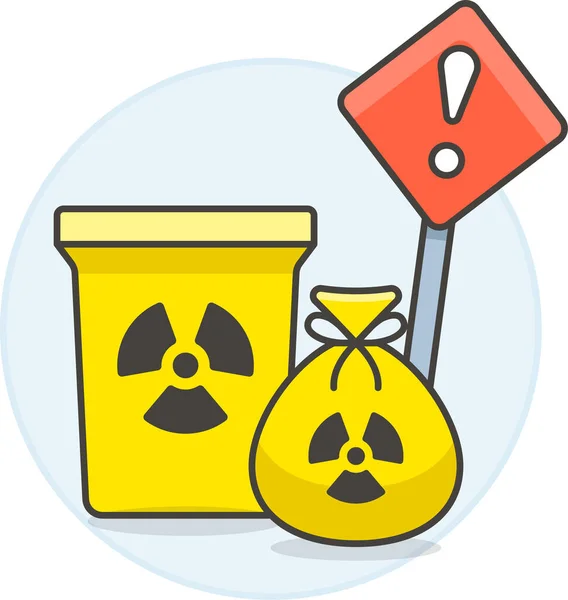 Can Caution Danger Icon Filled Outline Style — Stock Vector