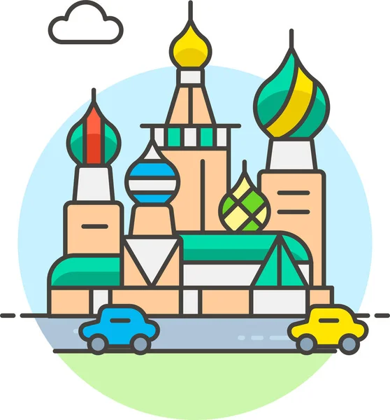 Architecture Basil Cathedral Icon Culture Communities Category — Stock Vector