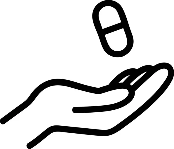 Antibiotika Lék Ikon Nemocnicích Kategorie Zdravotní Péče — Stockový vektor