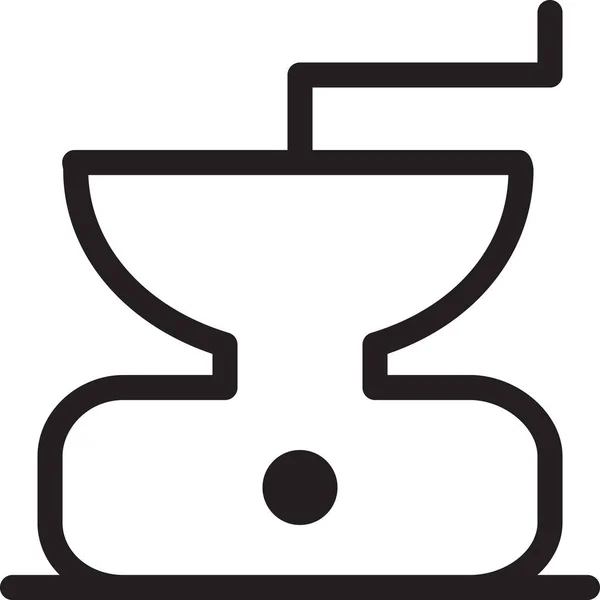 Coffee Grinder Appliance Icon Outline Style — Stock Vector