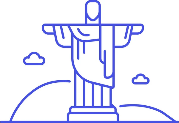 Brasil Christ Icon Categoria Cultura Comunidades —  Vetores de Stock