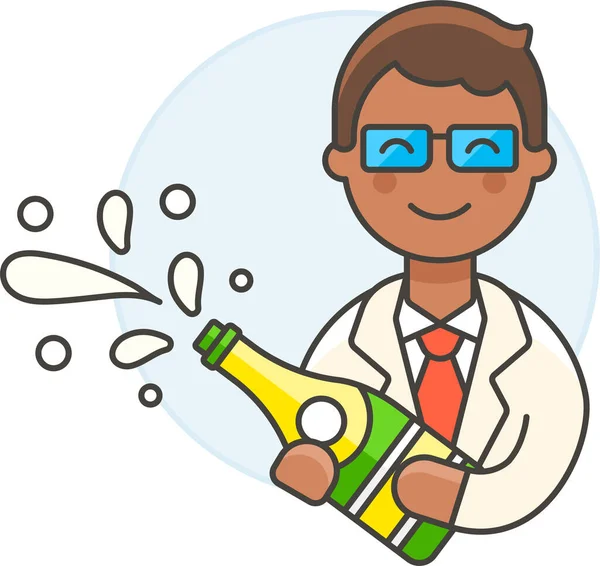 Bouteille Célébration Champagne Icône Dans Catégorie Autres Vacances — Image vectorielle