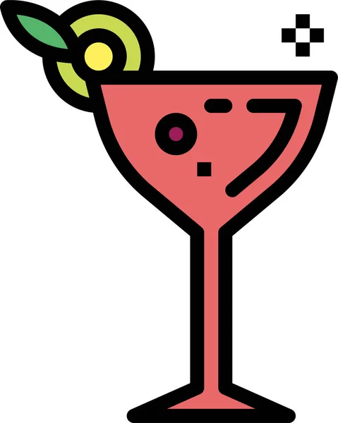 Bebida Ícone Bebida Cocktail Categoria Alimentos Bebidas — Vetor de Stock