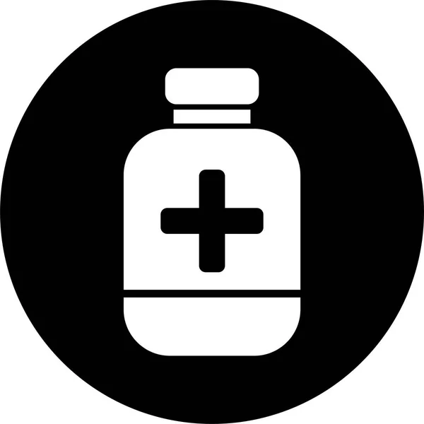 Лекарственные Препараты Икона Твердом Стиле — стоковый вектор