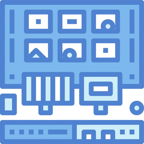 Ícone Monitor Controle Transmissão — Vetor de Stock