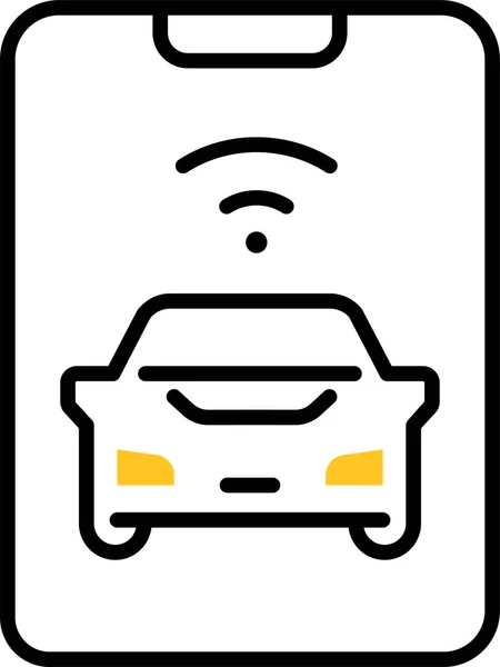 Transport Application Car Icon — Stock Vector