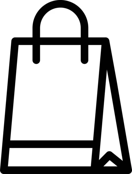 Tasche Kaufen Hand Symbol Outline Stil — Stockvektor