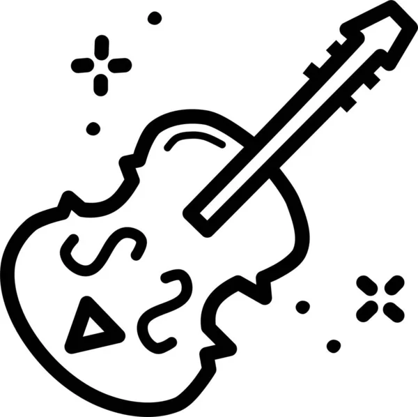 Musik Ikone Für Cello Instrumente Der Kategorie Kultur Gemeinschaften — Stockvektor