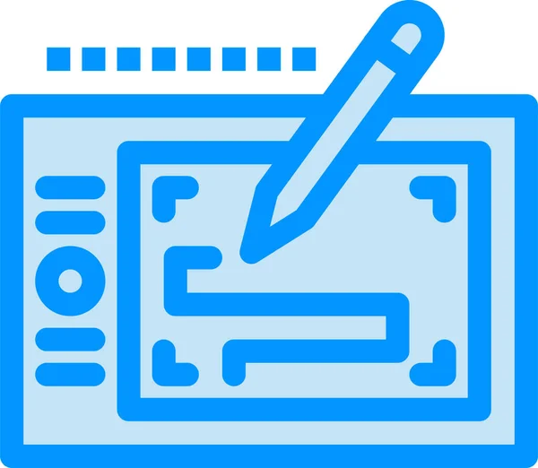 Layout Mobile Presentation Icon Filled Outline Style — Stock Vector