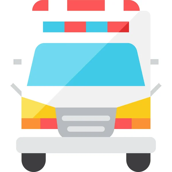 Ambulância Veículos Planos Modos Transporte Ícone Estilo Plano — Vetor de Stock