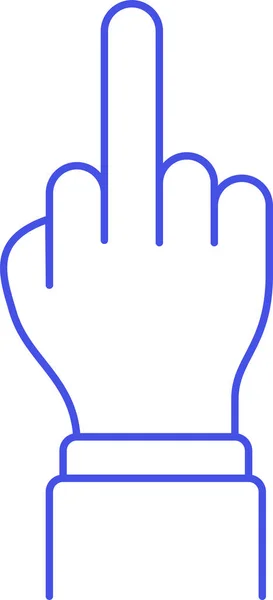 Back Finger Fuck Icon Touch Hand Gesture Category — Stockvector