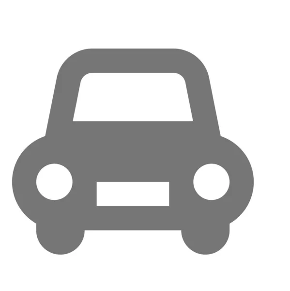Car Transportation Solid Icon Solid Style — Stock Vector