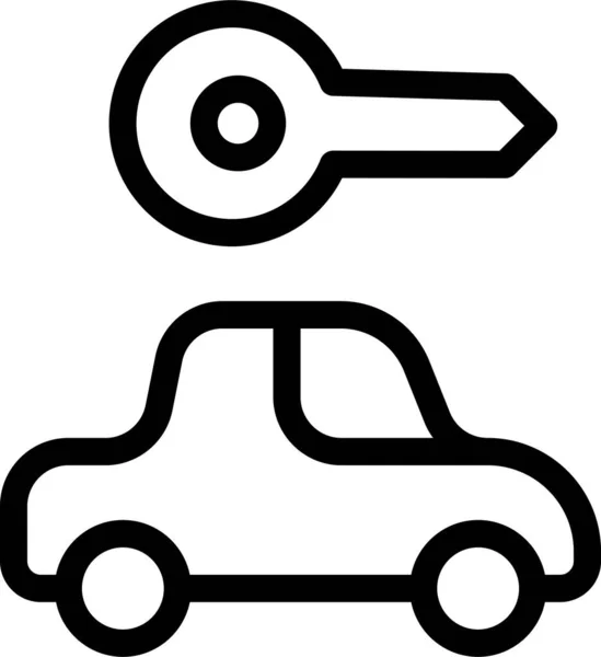 Parkoló Ikon Vázlatos Stílusban — Stock Vector