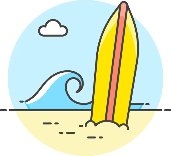 Strand Ozean Meer Symbol Sport Kategorie — Stockvektor