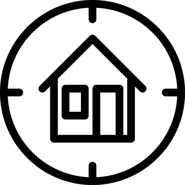 Home House Property Icon Outline Style — Stock Vector