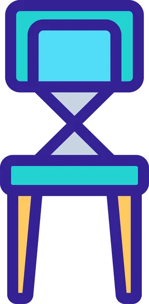 Πολυθρόνα Μπάρμπεκιου Καρέκλα Εικονίδιο — Διανυσματικό Αρχείο