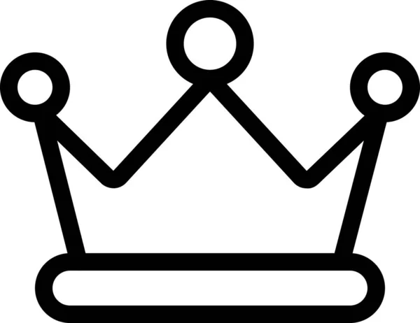 Coroa Rei Ícone Mídia Estilo Esboço — Vetor de Stock