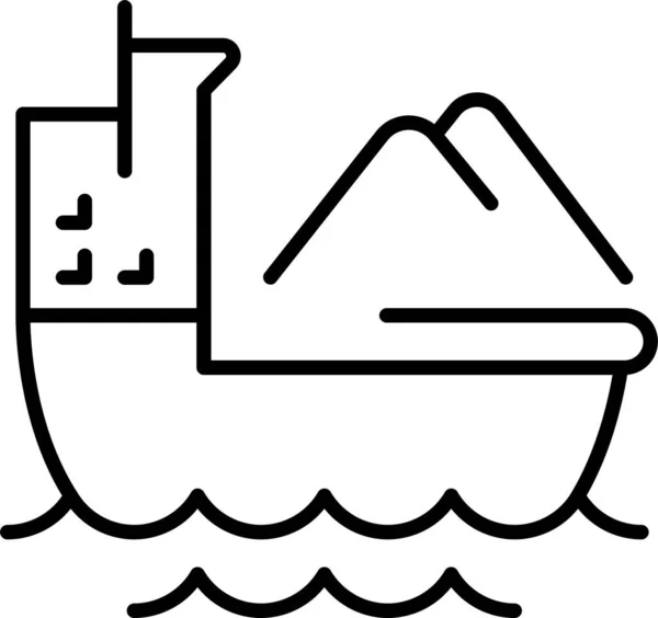 Barge Carrier Construction Icon — Stock Vector