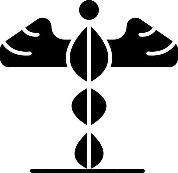 Grecia Icono Médico Salud Estilo Sólido — Archivo Imágenes Vectoriales