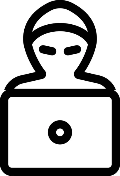 Negócio Ícone Hacker Darknet — Vetor de Stock