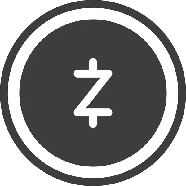 Kryptowährung Digitales Zcash Symbol Badge Stil — Stockvektor