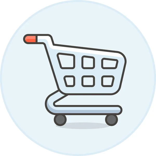 Cart Carts Department Icon Filled Outline Style — Stock Vector