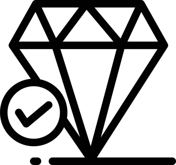 Ícone Jóia Diamante Giz Estilo Esboço — Vetor de Stock