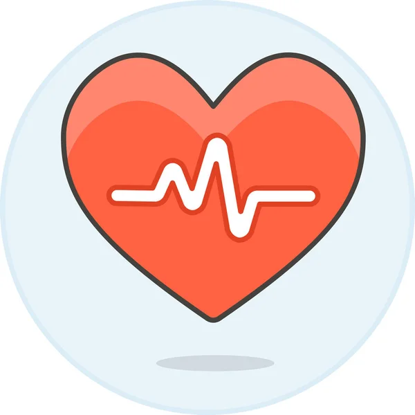 Ecg Ekg Icono Electrocardiograma Categoría Hospitales Atención Sanitaria — Archivo Imágenes Vectoriales