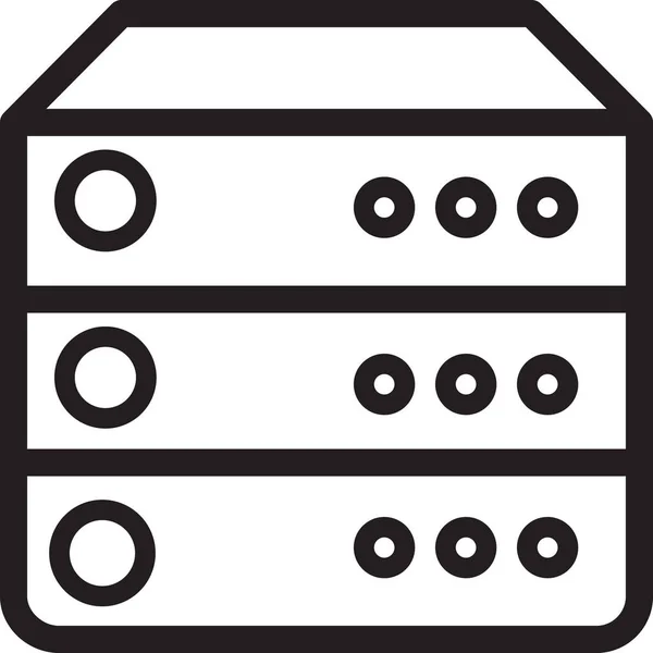 Server Datenbank Device Symbol Umriss Stil — Stockvektor