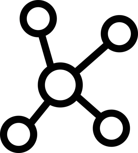 Analizar Icono Química Biología Estilo Esquema — Archivo Imágenes Vectoriales