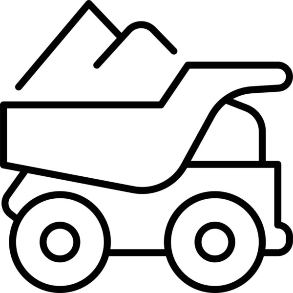 Construction Dump Sand Icon — Stock Vector