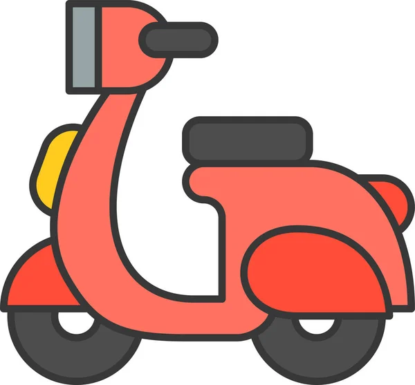 Motorfiets Motorfiets Pictogram Gevulde Outline Stijl — Stockvector