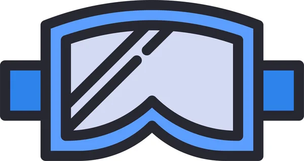 Ikona Studených Brýlí Obrysovém Stylu — Stockový vektor