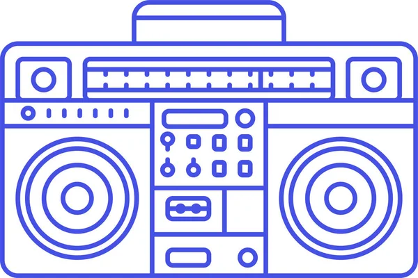 Recorder Speaker Cassette Icon — Stock Vector